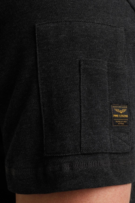 PME legend short sleeve polo pique melange